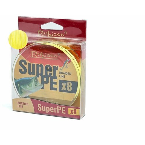 Плетеный шнур для рыбалки RUBICON Super PE 8x 135 м yellow, 0,40mm