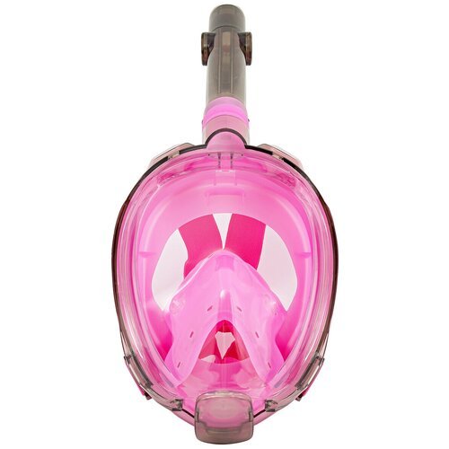 Полнолицевая маска для плавания (снорклинга) SARGAN Галактика Премиум цвет розовый/прозрачный (S/M)