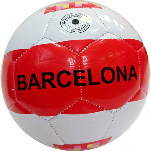 Мяч футбольный Barcelon E40770-2 машинная сшивка (красно/белый)