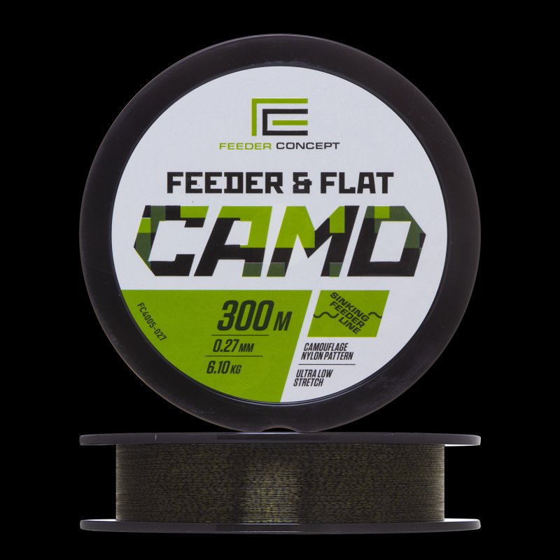 Леска монофильная Feeder Concept Feeder & Flat 0,27мм 300м (camo)