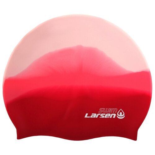 Шапочка плавательная Larsen MC33, силикон, роз/бел