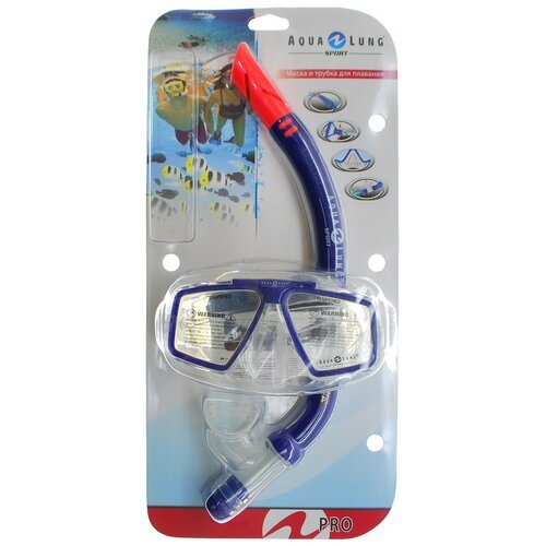 Aqualung Sport Комплект для плавания маска Козюмель Про + трубка Аирент Про Синий