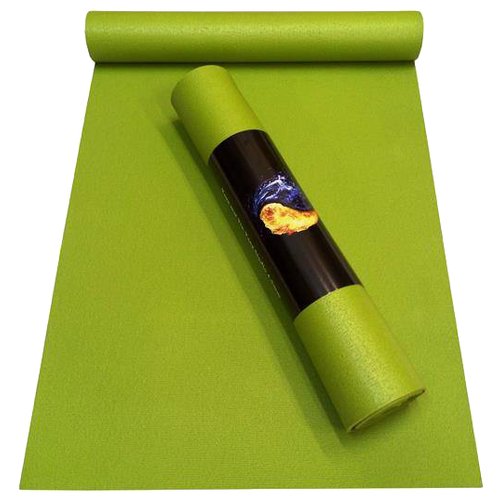Коврик для йоги и фитнеса RamaYoga Yin-Yang PRO цвет зеленый размер 200 х 60 х 0,45 см