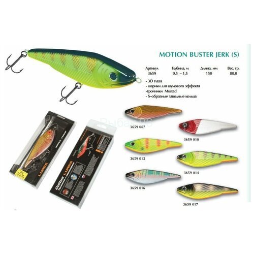 Воблер Cottus Motion Buster Jerk 15см 80г 3659016