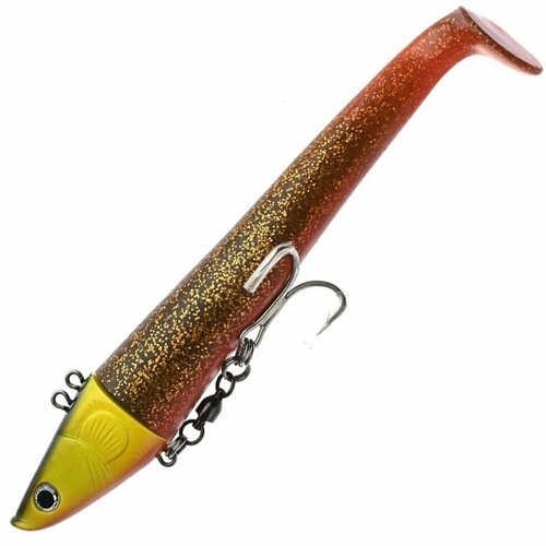 Приманка мягкая огруженная Pro Hunter Small Paddle Eel Shad Jig UV 28см 500гр #05 Motor Oil