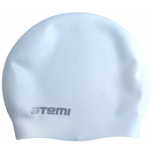 Шапочка для плавания Atemi, силикон (б/м), белый , Rc307