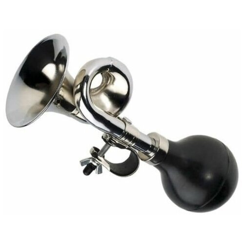 Клаксон велосипедный OXFORD Bulb Horn Bugle, металл, серебристый, HN632