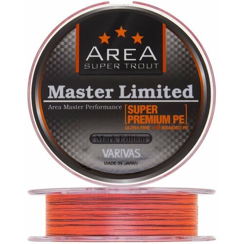 Шнур плетеный Varivas Area Super Trout Master Limited Super Premium PE X4 #0,175 0,069мм 75м (orange)