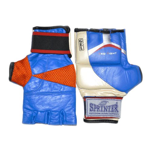 Перчатки спортивные SPRINTER/ перчатки для смешанных единоборств/ перчатки для рукопашного боя (кожа, гель, сетка). Размер L. Цвет: в ассортименте.