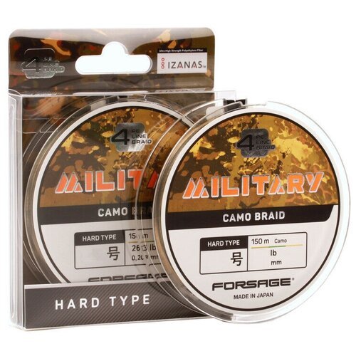 Шнур Forsage Military 4 Braid Hard Type 150 m Camo # 0.4