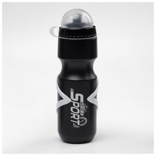 Бутылка для воды велосипедная'Мастер К.', 750 мл , с креплением, чёрная