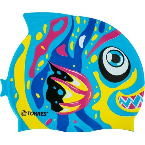 Шапочка для плавания детская TORRES Junior, SW-12206AF, голубой, силикон