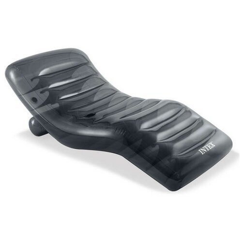 Надувное кресло 191х99 см, шезлонг пляжный для плавания,цвет дымчато-серый, нагрузка до 100 кг, от 14 лет, без насоса, intex 56875