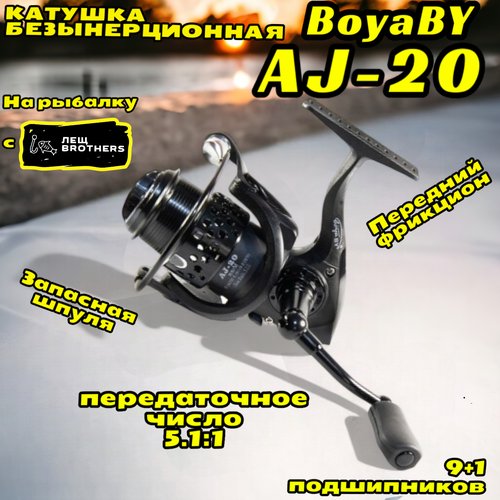 Катушка BoyaBY AJ-20, карповая, запасная шпуля, передний фрикцион, 9+1 подшипников, передаточное число 5.1:1