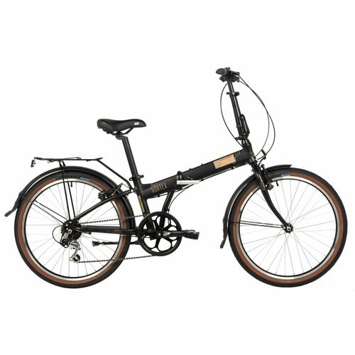 Складной велосипед Novatrack Vortex 6. V 24, год 2024, цвет Черный