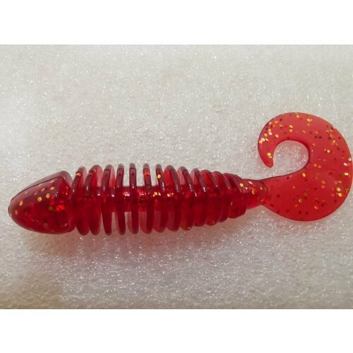 Силиконовая приманка Mottomo Magic Grub 3.5' Plum Glitter (8шт)