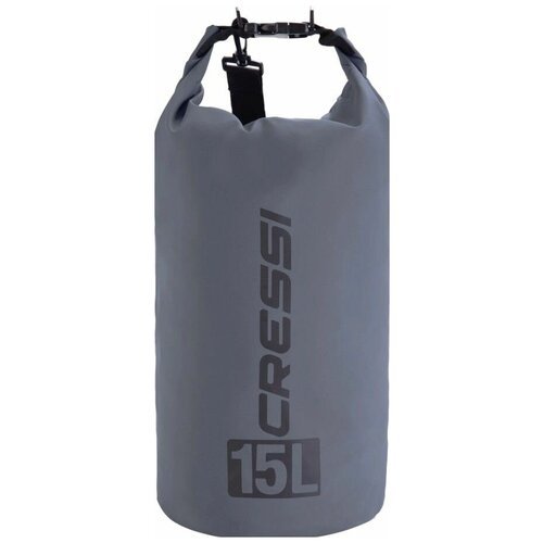 Гермомешок, герморюкзак, влагозащитная сумка CRESSI с лямкой DRY BAG объем 15 литров серый