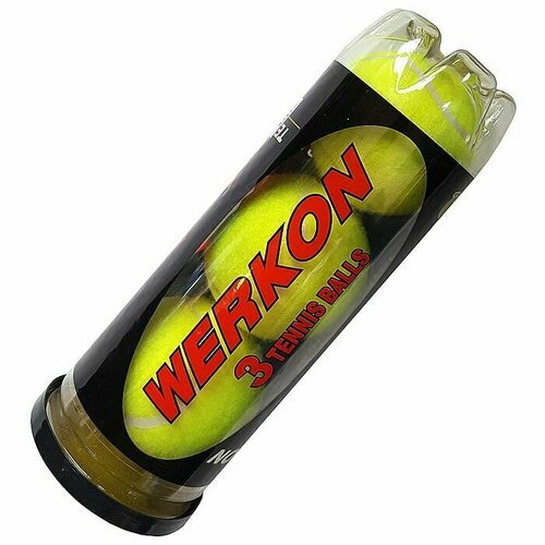 Мяч для тенниса SPORTEX 3 шт. в тубе (желтый/черный)