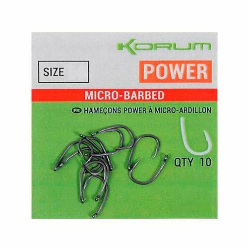 Крючки карповые Korum (Корум) - Xpert Power Micro Barbed Hooks, Размер 10, 10 шт