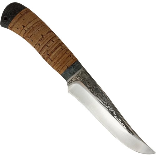 Златоустовский Нож туристический АиР Восток, хирургическая сталь 100Х13М, твердость 58 HRC, рукоять береста наборная - текстолит