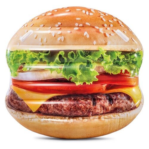 Матрас Intex Гамбургер 142x145 см коричневый/зеленый