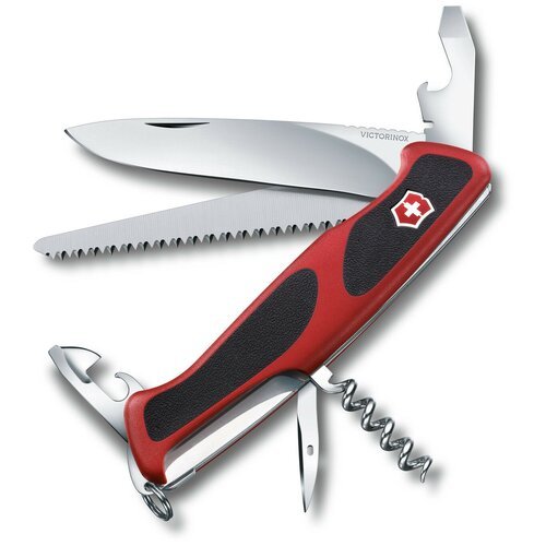 Нож многофункциональный VICTORINOX RangerGrip 55 красный/черный