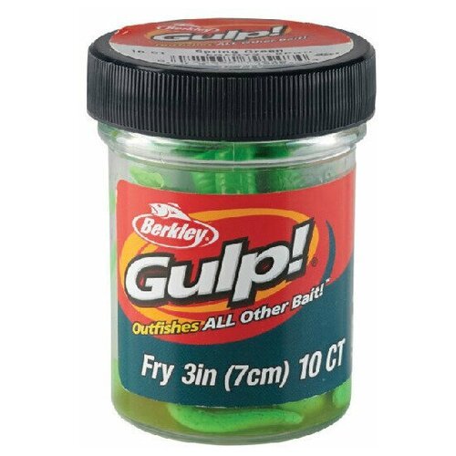 Berkley, Силиконовая приманка Gulp Fry, 8см, Spring Green