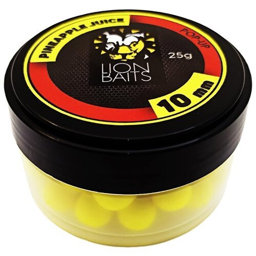 Бойлы плавающие Pop-Up LION BAITS PINEAPPLE JUICE Ананас 10мм 25гр