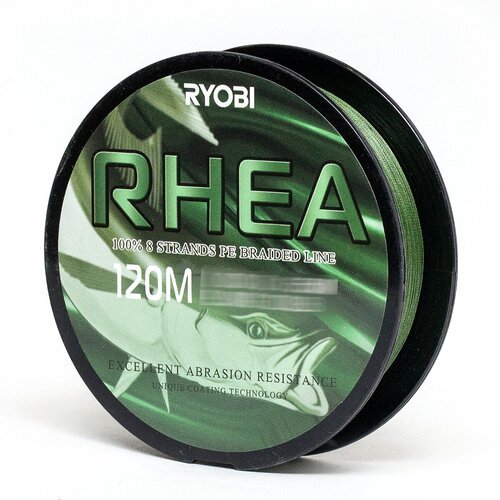 Плетеный шнур Ryobi RHEA темно-зеленый, 120 м, 0.234 мм, 14.0 кг,