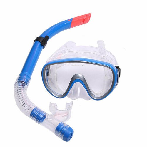 Набор для плавания взрослый E33110-1 маска+трубка, ПВХ, синий
