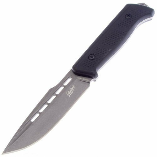 Нож Baikal K340 TW G10 LS (Tacwash, Черная рукоять G10, Кожаные ножны)