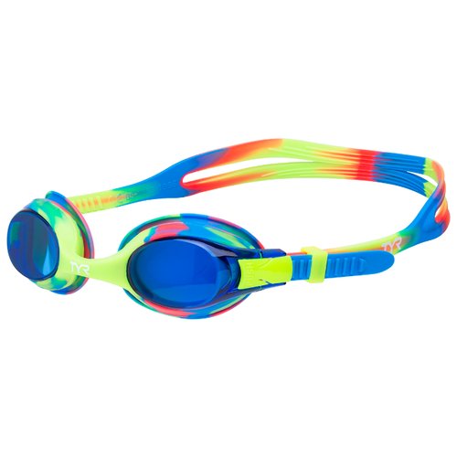 Очки для плавания детские 'TYR Swimple Tie Dye Jr', арт.LGSWTD-671, прозрачные линзы, голубо-розовая опр.