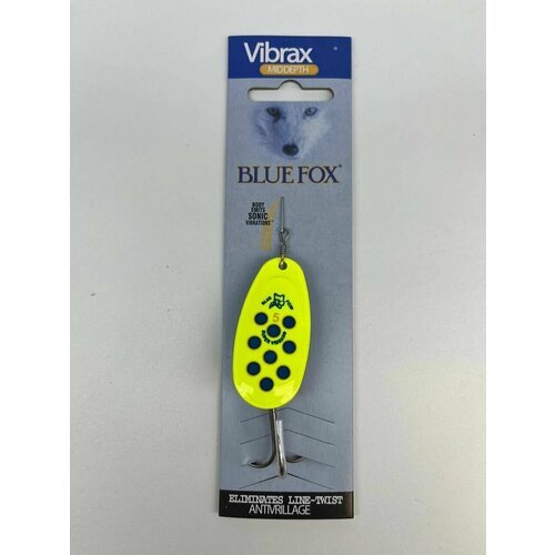 Блесна Vibrax Blue Fox №5 13 грамм вращающаяся Желтый