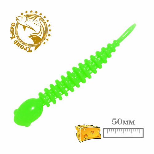 Силикон TROUT LURE (SANSAN) в банке, GOLOVASTIK 50, СЫР, COL. 4 (Green), (12шт)