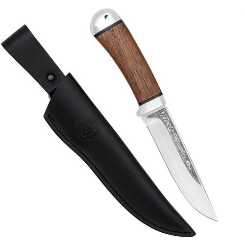 Нож 'Лиса' от бренда 'АиР-Златоуст', сталь 95Х18, рукоять орех