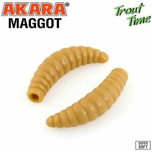 Силиконовая приманка AKARA Trout Time MAGGOT 1,6 Color 445 GARLIC (чеснок)