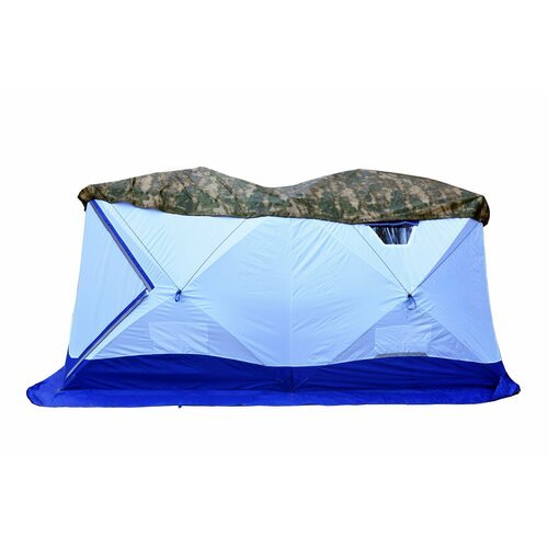 Антидождевая накидка '6 углов' для зимней палатки Куб Дубль, размер по крыше 420х220 см, цвет темный лес