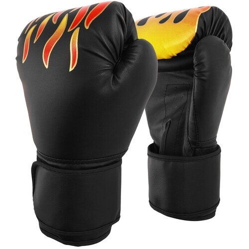 Перчатки боксёрские, чёрные, размер 12 oz