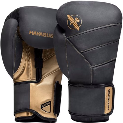 Боксерские перчатки Hayabusa LX Kanpeki Obsidian/Gold (14 унций)