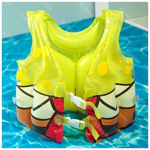 Детский надувной спасательный жилет для плавания Мультфильм, 110-116 см желтый