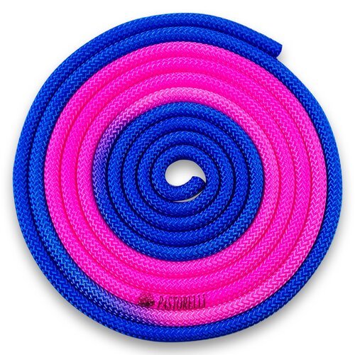 Гимнастическая скакалка PASTORELLI Multicolor New Orleans FIG розовый флуоресцентный/синий 300 см