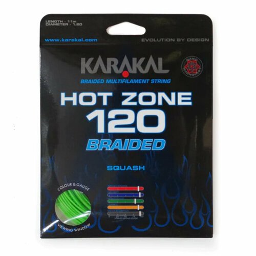 Струна для сквоша Karakal 11m Hot Zone, Green, 1.20