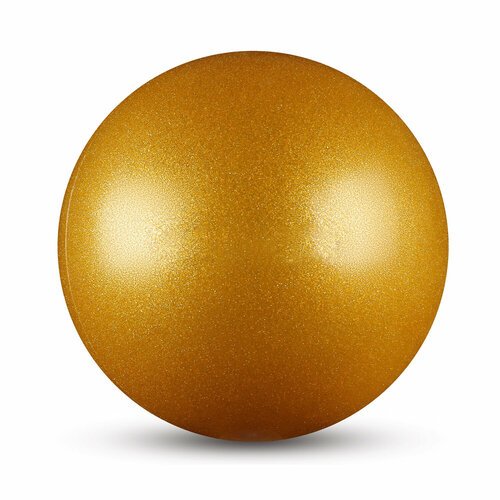Мяч Indigo д/худож. гимнастики металлик 300 г In119 15 см с блеcтками (золотой)