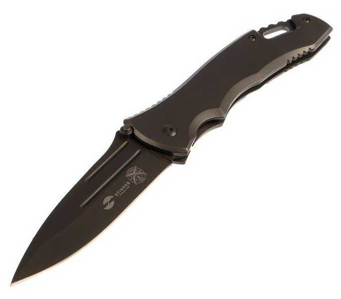 Нож Stinger, 133 мм, серый, подарочная упаковка