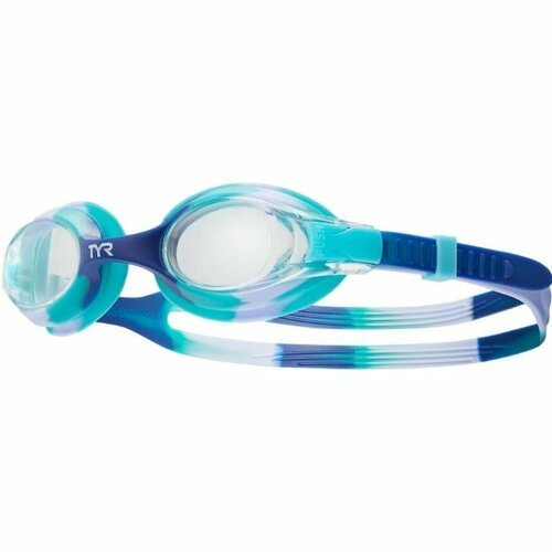 Очки для плавания детские Tyr Swimple Tie Dye Jr, LGSWTD-509, прозрачные линзы, мультиколор оправа