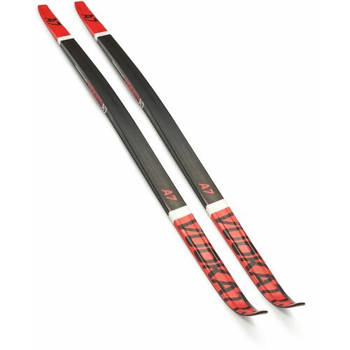 Лыжи беговые пластиковые 195 см VUOKATTI Wax Black Red