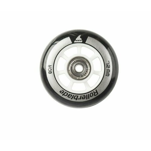 Набор колес для роликов (8 шт.) Rollerblade Wheel Kit 72mm/80A + SG 5 + Alu Spacer 6mm - Black