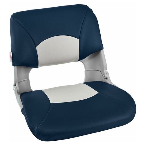 Кресло складное мягкое SKIPPER, цвет серый/синий для лодки / катера