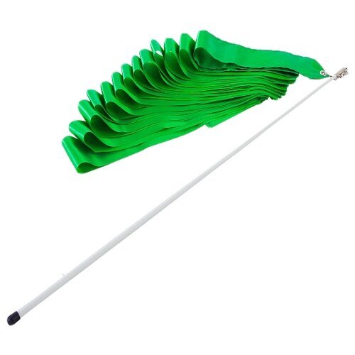 Палочка с лентой для художественной гимнастики Larsen AB220, 0.57 м, зеленый