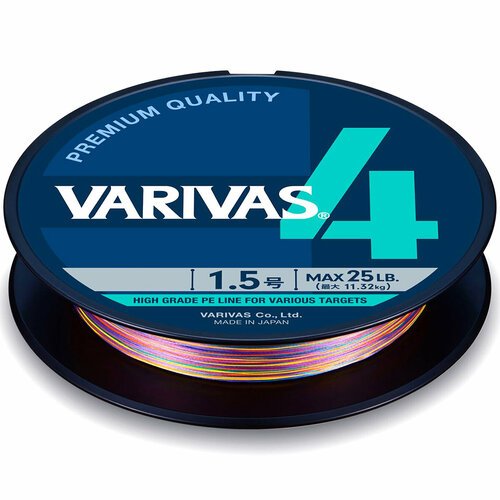 Плетеный шнур Varivas PE 4 300m Marking #1.5 (25lb)